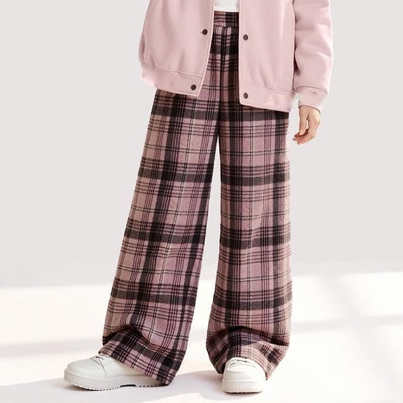 Avtoify Girls Pants Children's Solid Color Outdoor Versatile Sanitary Pants Bellbottom Pants Casual Pants Fashion