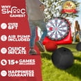 thumbnail image 3 of Premium Giant Kick Darts (Over 6 ft. Tall) with 15+ Games Included - Giant Inflatable Outdoor Dartboard w/ Soccer Balls, 3 of 6