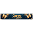 thumbnail image 6 of LUUFILx Cheers to 31 Years Celebration Banner Backdrop for Anniversary Party Decorations Champagne Glasses Theme Background Event Photography Props, 6 of 8