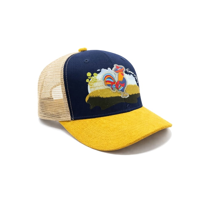 KNITE Gorra Farmer Gallo Azul Trucker Hombre Ajustable Estilo Gallero Palenque