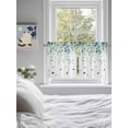 thumbnail image 4 of Eucalyptus Leaves Half Window Curtains 24 Inches Long, Spring Pastoral Butterfly Botanical Window Treatment Curtain Drapes, Short Curtains Tiers for Kitchen Over Sink, 27.5"x24", 2 Panels, 4 of 7