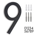 thumbnail image 1 of 8" Address Numbers For House,Modern House Numbers Large Black Exterior Street Metal floating house numbers for outside Floating Mount Or Flush Mount Aluminum Home Door Number 9, 1 of 11