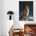thumbnail image 5 of Hudo Dog Christmas Canvas Wall Art, Icelandic Sheepdog Dog Wall Art Prints Dogs Hanging Wall Pictures Decoration for Holiday Living Room Bedroom Bathroom, 5 of 5