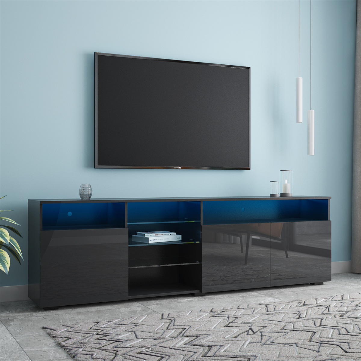 TV Stand for up to 90" TV Screens, Modern TV TV Consoles with
