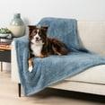 thumbnail image 6 of PetAmi Fluffy Waterproof Dog Blanket For Small Medium Dogs, Soft Warm Pet Sherpa Throw Pee Proof Couch Cover, Reversible Cat Puppy Bed Blanket Sofa Protector, Plush Washable Pad (Dusty Blue, 29x40), 6 of 10