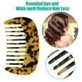 thumbnail image 3 of Unique Bargains Hair Comb Wide Tooth Anti-Static Pocket Size Comb for Thick Curly Hair Detangling Comb Brown, 3 of 7