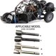 thumbnail image 5 of Bewildely Eje de rueda reforzado de acero para 1/6 LOSi Super Baja Rey RC pieza de coche RC accesorios de coche piezas de repuesto RC pieza de Kits de construcción modelo Negro, 5 of 6
