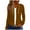 Brown, variant on Womens Jacket Casual Solid Long Sleeve Zipper Short Hooded Base Warm Coat, Size S-2XL