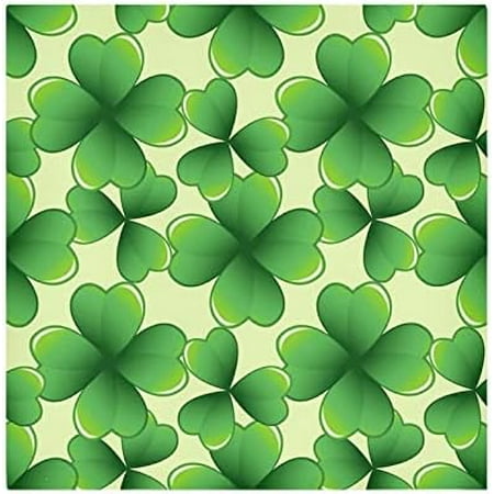 

Hidove St Patrick s Day Clover Cloth Napkins Set of 1 Oversized Washable Reusable Polyester Dinner Table Napkins for Family Restaurant Party Decor 20 x 20 Inch