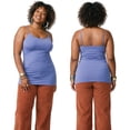 thumbnail image 4 of Emmalise Women's Basic Long Camisole Adjustable Strap Cami, Denim Blue, 4 of 8