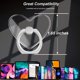 thumbnail image 2 of Transparent Clear Phone Holder Ring Grips, Finger Ring Stand for Cell Phone Tablet (Heart-Clear), 2 of 5