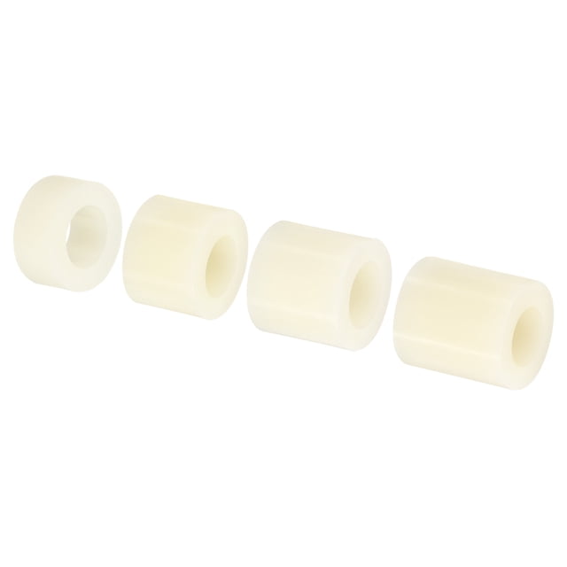 Unique Bargains Ensemble de Rondelles d'Espacement Rondes 40 Pack Nylon 5,8,10,12mm Longueur pour Bloc de Vis M6, Beige
