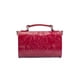 thumbnail image 3 of Bolso Crossbody A ÁNGELOZANO Charol  vegano tipo cincelado Color rojo, modelo Lupita, 3 of 5