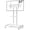 White with 1 Shelf to 83", variant on RTVR Heavy Duty Rolling TV Stand with Shelf on Wheels Fits 32-83 inch Screens, Adjustable Mobile Floor TV Cart Stand, Supporting Up to 110 lbs