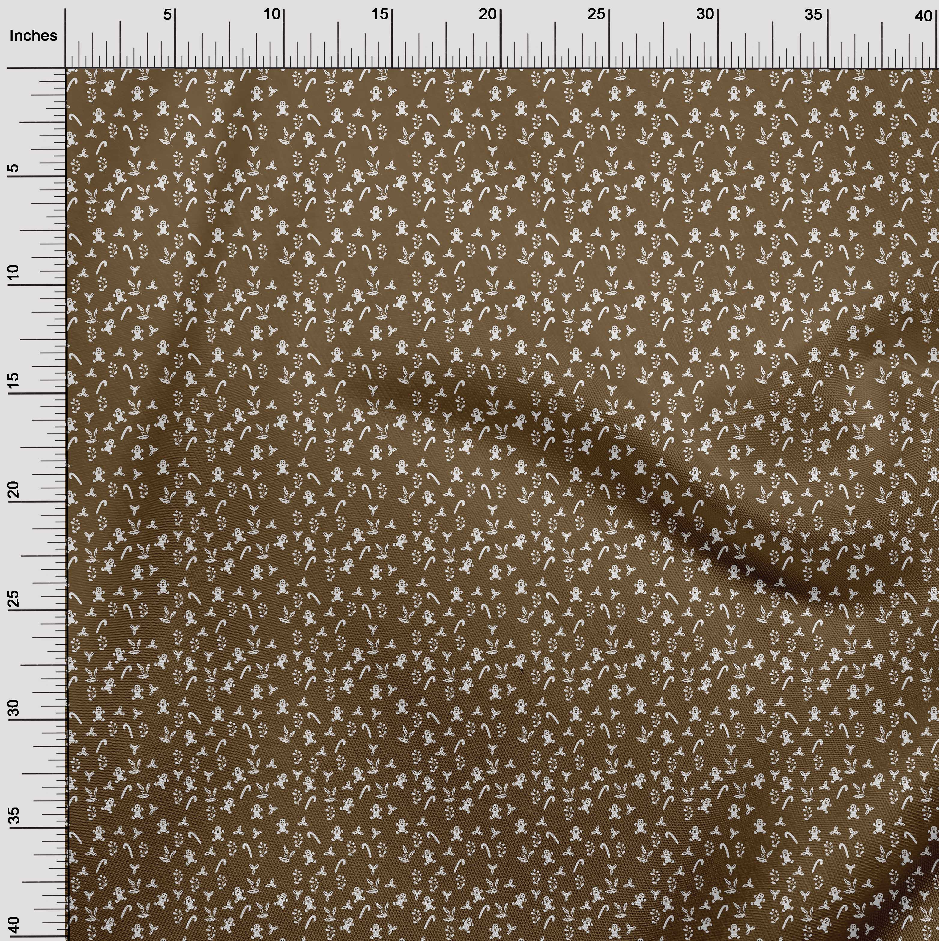 oneOone Viscose Chiffon Dark Olive Green Fabric Christmas Craft Projects Decor Fabric Printed By The Yard 42 Inch Wide