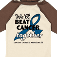 thumbnail image 4 of Inktastic We'll Beat Cancer Together- Colon Cancer Awareness Boys or Girls Long Sleeve Baby Bodysuit, 4 of 5