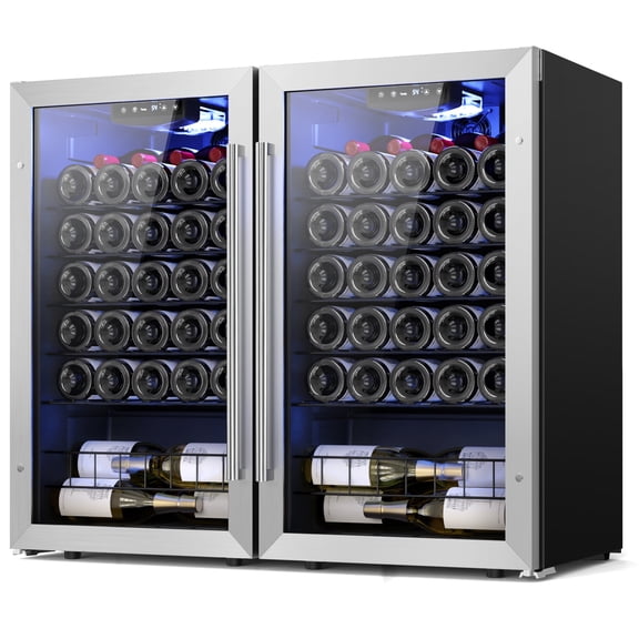 Yeego Wine Refrigerator Cooler, 64 Bottle Small Wine Fridge, Mini Freestanding Wine Cellars for Home, Office