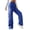Blue, variant on Female Women Pants Casual Business Pants for Women Petite Short Women's Belt Less High Waisted Wide Leg Trousers Straight Leg Relaxed Style Trousers Casual Trousers Xs