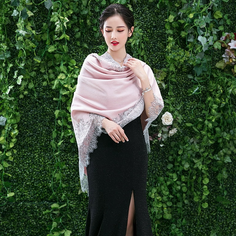 【在庫有】 YUUZONE Women Autumn Pashmina Elegant Large Scarf Vintage Accessory