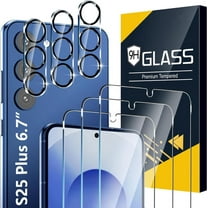 3 Pack Glass Screen Protector for Samsung Galaxy S25 Ultra [6.9 inch]   3 Pack Camera Lens Protector, 9H Tempered Glass, Fingerprint Unlock, HD Clear Case Friendly Anti-Scratch