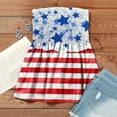 thumbnail image 4 of Dyegold Summer Tops for Women 2023 Trendy, Casual Womens Plus Size Tube Tops 4th July Patriotic Strapless Tshirts Sleeveless Off Shoulder Smocked Swing ​Blouse, 4 of 5