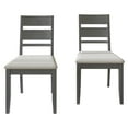 thumbnail image 3 of Castle Place Vintage Style Wooden Dining Chair, Set of 2, Grey, 3 of 8