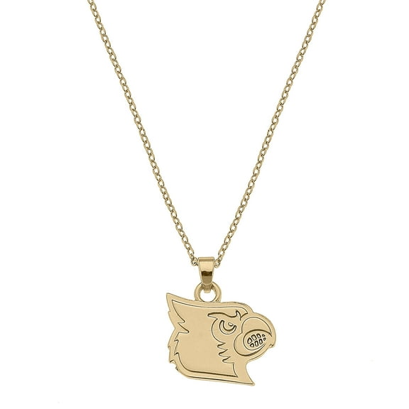 Women's CANVAS Style Louisville Cardinals Gold Plated Pendant Necklace