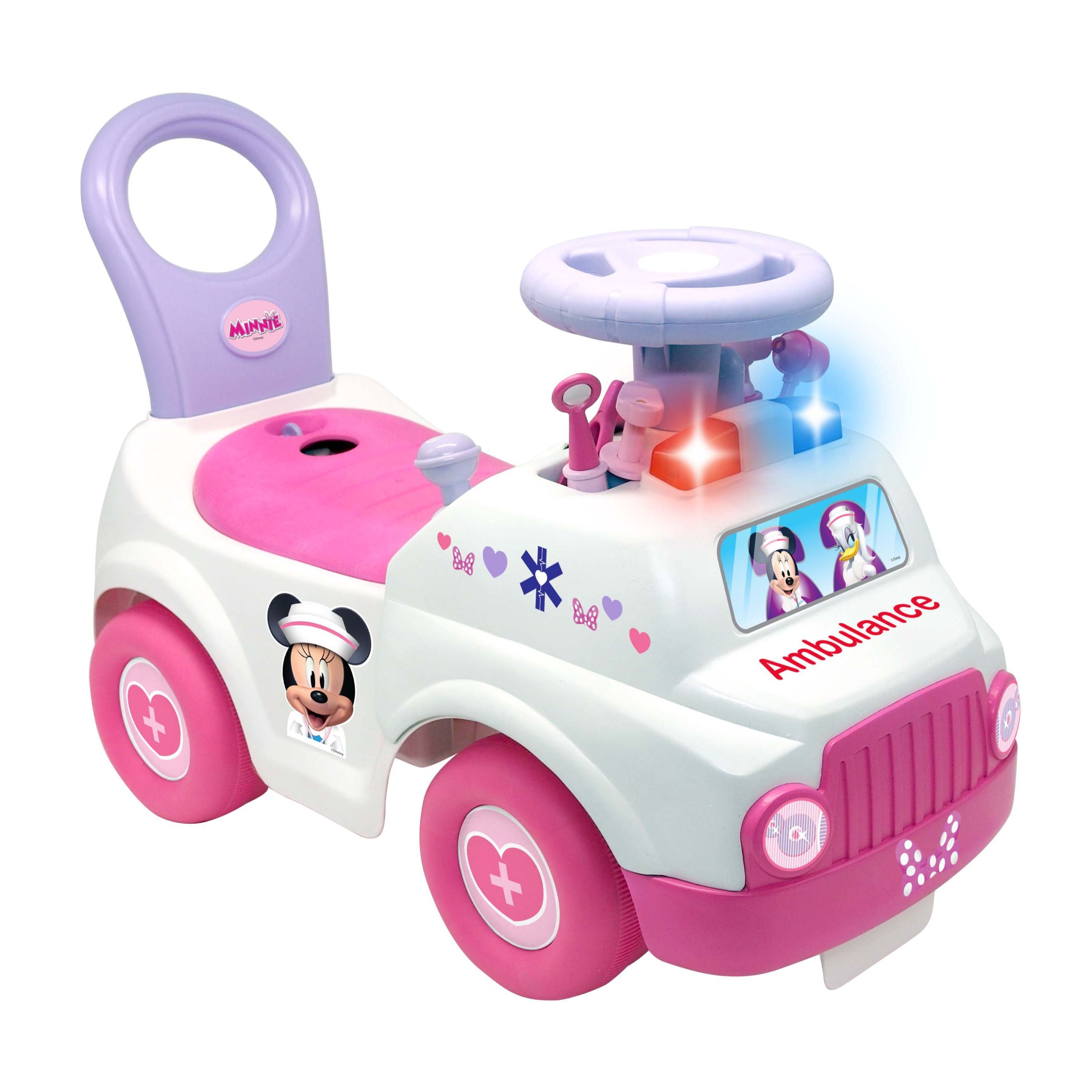 Disney Kiddieland Toys Limited - Lights n' Sounds Minnie Activity Ambulance Ride-On - Walmart
