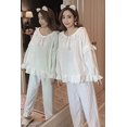 thumbnail image 3 of Crescentt Pyjama en Modal de Luxe, Respirant et Confortable, Ensemble de Pyjama Ultra Doux pour Femmes, Ensemble de Pyjama Classique en Modal à Manches Longues - Blanc Pur, Grand, 3 of 5