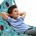 thumbnail image 1 of Ladybug Lounger Chair Bag, Insects Along Geometric Triangles in Scandinavian Style Tree Branches, High Capacity Storage with Handle Container, Lounger Size, Sky Blue Charcoal Grey, by Ambesonne, 1 of 5