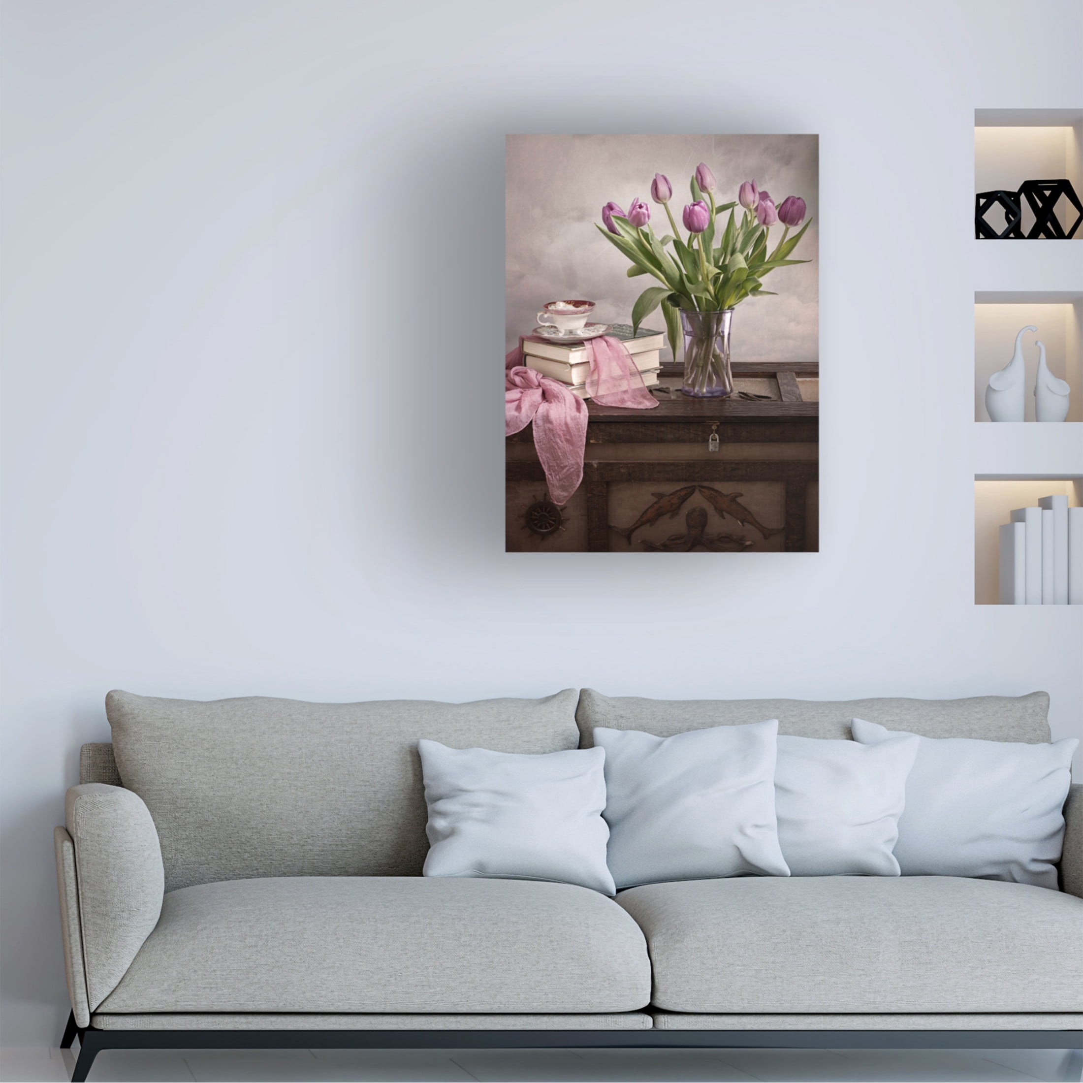 Canvas Wall Art - Lydia Jacobs 'Comfy' Wall Art for Living Room, Bedroom, or Office D?cor by Trademark Fine Art - 14 x 19 Inches
