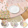 thumbnail image 4 of Pioneer Flower Floral Print Pattern Round Fitted Tablecloth with Elastic Edge,Dining Table Cover Waterproof,Outdoor Round Tablecloth for Camping,Dining,Indoor and Outdoor, 4 of 7