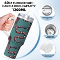 thumbnail image 3 of KLL Snake And Rose Print 40oz Stainless Steel Insulated Car Cup Coffee Mug with Spillproof Lid - Keep Your Drink Hot or Cold on the Go, 3 of 8