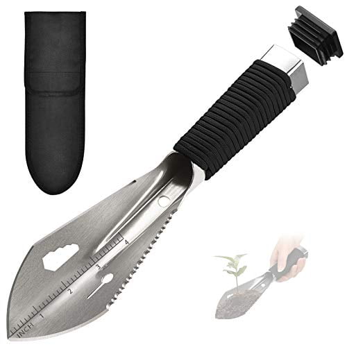 Yeacool Backpacking Trowel, Lightweight Hand Shovel, Smalll Camping Multitool, Potty Trowel with