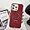Crimson Red, variant on iPhone 15 Plus Case Magsafe, Magnetic Leather Phone Case for iPhone 15 Plus with Stand