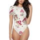 thumbnail image 1 of Fotbe Floral Mushroom Body de Mujer con Cuello Redondo y Mangas Cortas, Sin Mangas Ajustado, Suave, Cómodo y Básico-X-Large, 1 of 7