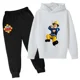 thumbnail image 3 of Sudadera con capucha divertida para niños, conjunto de 2 piezas con capucha y pantalones informales para bebés y niños, ropa estampada con dibujos animados de Sam el bombero, 3 of 5