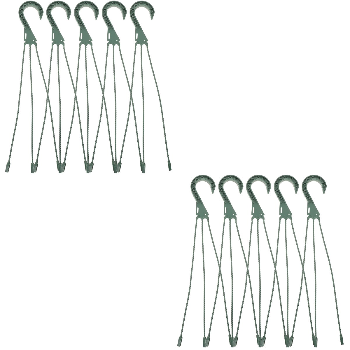 HOMEMAXS 10 Pcs  Plastic Hanging Basket Hooks Hanging Planter Holders Flower Pot Hangers for Outside Plants