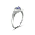 thumbnail image 3 of JewelersClub Tanzanite Ring Birthstone Jewelry – 0.25 Carat Tanzanite 0.925 Sterling Silver Ring Jewelry with White Diamond Accent – Gemstone Rings with Hypoallergenic 0.925 Sterling Silver Band, 3 of 4