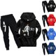 thumbnail image 2 of Kids Boys CR7 Ronaldo Tracksuit Set Hoodie Sweatshirt Hoodie Pants Outfit Red 140cm, 2 of 5