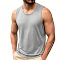 thumbnail image 5 of Dagugfen Workout Tank Tops for Men Mesh Breathable Regular Fitted Sleeveless Crew Neck Basic Layer Tops Summer Outdoor Activewear Tanks, 5 of 7