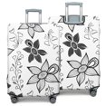thumbnail image 2 of Stretch Luggage Cover L(25-28in)– Elastic Travel Suitcase Protector with Handle Openings & Bottom Closure, Washable Polyester Spandex Suitcases Cover, Floral Flowers Print, 2 of 5