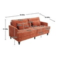 thumbnail image 6 of Gzxs Sofa, 68" Comfy Sofa Couch with Extra Deep Seats, Comfy Chenille Loveseat for Small Spaces Apartment Lounge, 2-Seat Upholstered Sofa Couch, Dark Orange, 6 of 9
