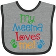 thumbnail image 3 of Inktastic My Meema Loves Me Boys or Girls Baby Bib, 3 of 4