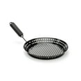 thumbnail image 4 of Outset 12-Inch Diameter Black Non-Stick BBQ Skillet Grill Basket With Removable Santoprene Handle, 4 of 8
