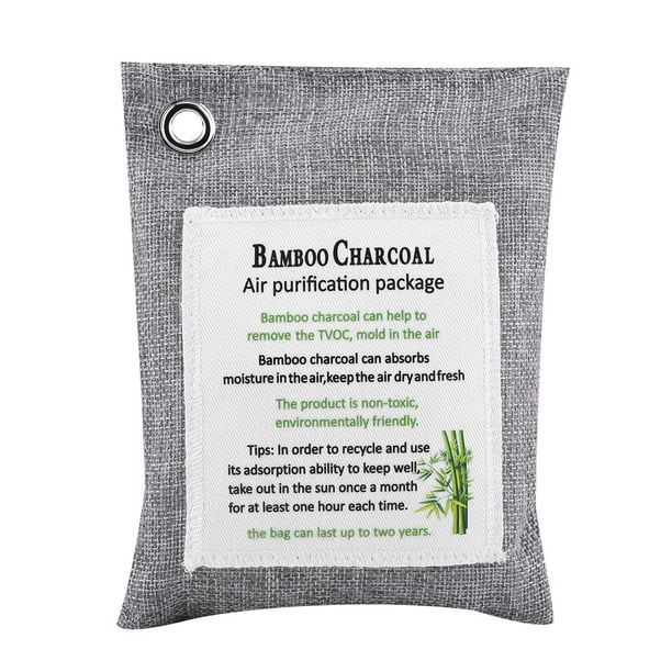 Bolsa de purificación de Aire, 8 Colores Bolsa de purificación de Aire Carbón Activado Purificador de olores de bambú Desodorizante para automóviles No tóxico(Gris) Eotvia No