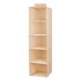 thumbnail image 3 of Toystoory Bolsa colgante de almacenamiento para armario, organizador de ropa y zapatos de lino y algodón, caja de ropa interior, estante Almacenamiento y organización del hogar Beige 5 capas, 3 of 6