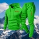 thumbnail image 2 of Ceisia Men's Loose Fit Heart Print Hooded Sweatshirt & Jogger Set - Warm Stretch Casual Two-Piece Tracksuit Gifts, 2 of 5