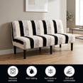 thumbnail image 5 of Eurhowing Armless Sofa Cover, Fuzzy Plush Non-Slip Futon Slipcover, Fall Winter Thick Sofa Bed Furniture Protector, Loveseat, Black, 5 of 10