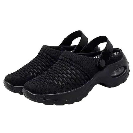 

Women s Shoes Net Surface Daily Sandals Half Drag Breathable Lightweight Air Cushion Casual Shoe Black 6XL